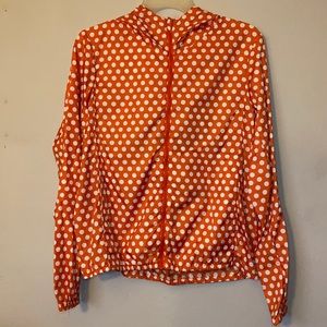 Uniqlo Orange Polka Dot Medium Windbreaker Jacket